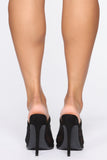 Exposed Heeled Sandals - Black