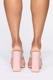 Prestigious Heeled Sandals - Pink Snake