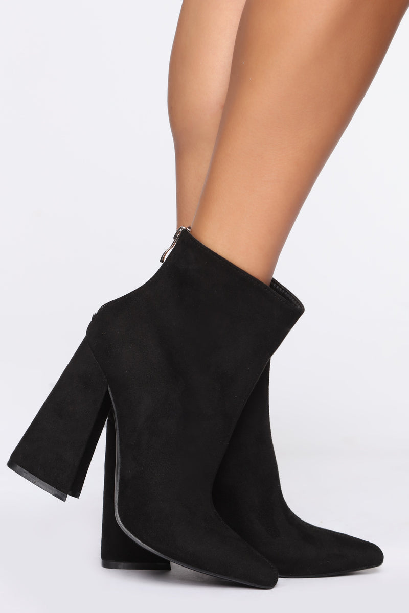 Take A Chance On Me Booties - Black