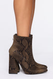 Take A Chance On Me Booties - Snake