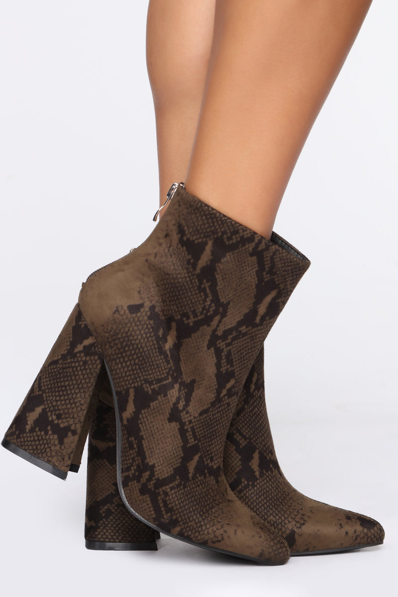 Take A Chance On Me Booties - Snake
