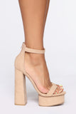 You're A Beautiful One Heeled Sandals - Nude