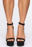 You're A Beautiful One Heeled Sandals - Black