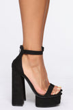 You're A Beautiful One Heeled Sandals - Black