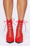 Cutting You Out Booties - Red