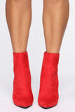 Mutual Feelings Booties - Red