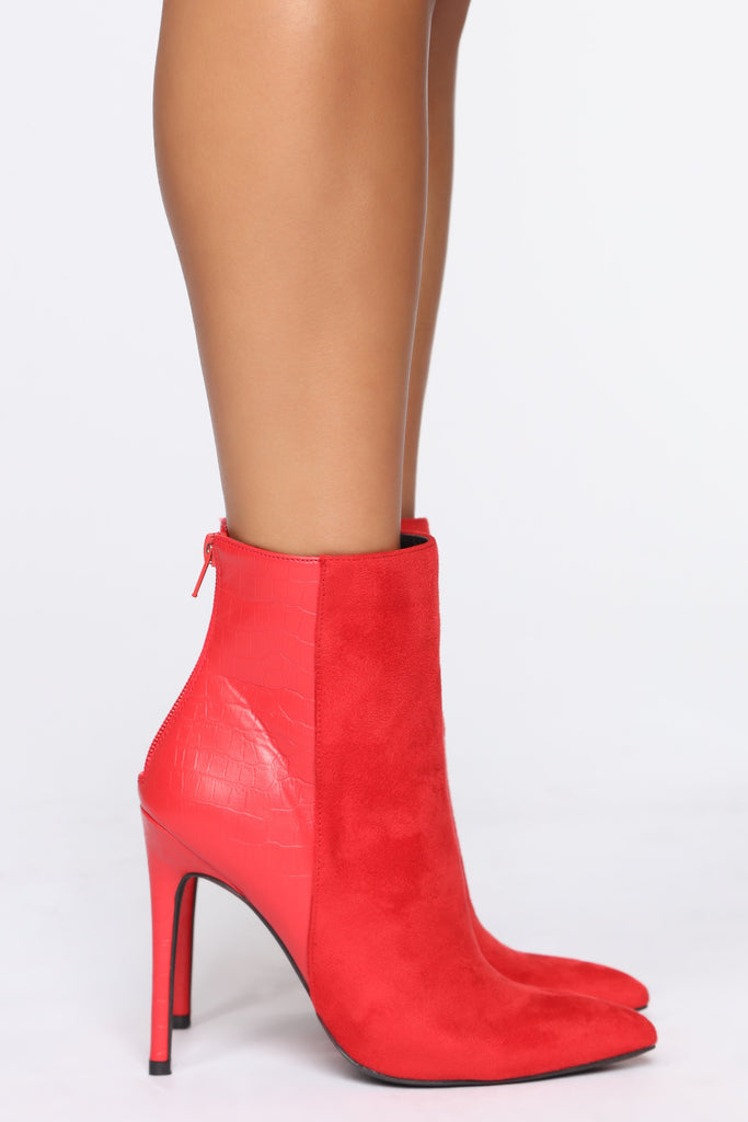 Mutual Feelings Booties - Red