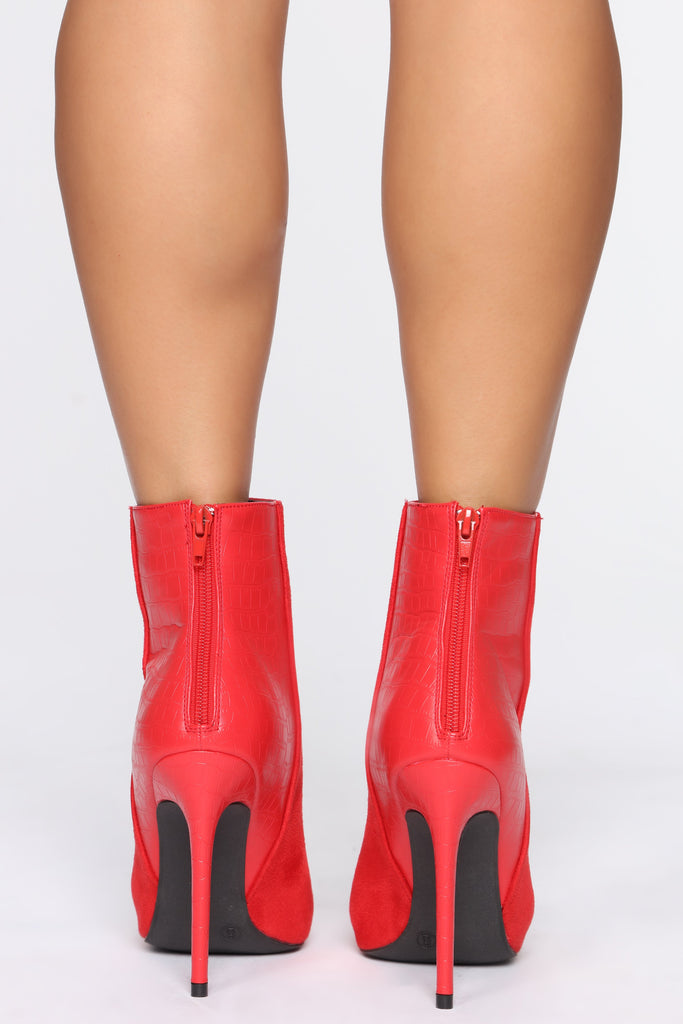 Mutual Feelings Booties - Red
