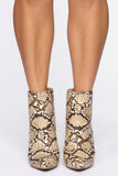 I Choose You Booties - Camel Snake