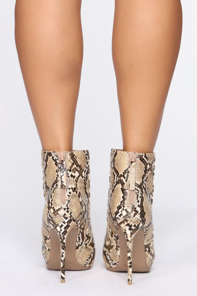 I Choose You Booties - Camel Snake