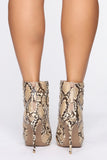 I Choose You Booties - Camel Snake