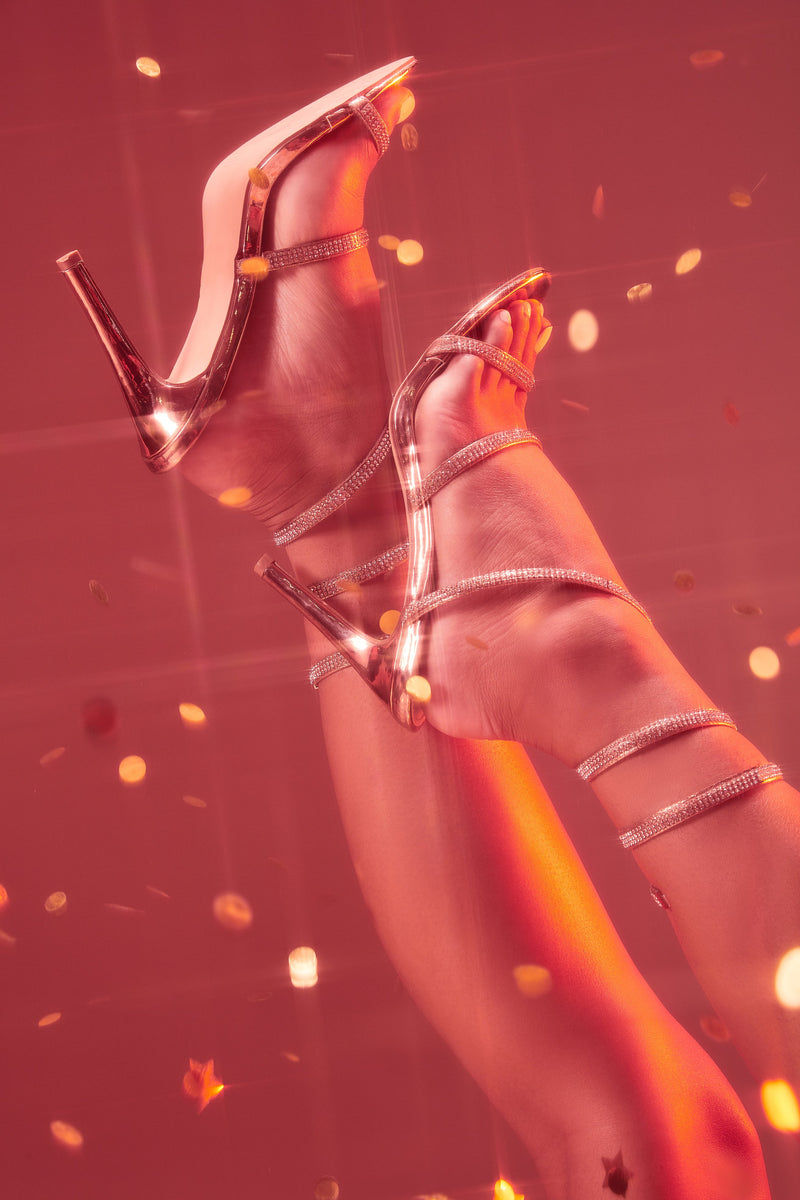 Yassi Jeweled Heel - Rose Gold