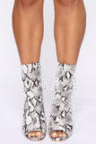 Living In The Moment Booties - Black Snake