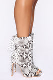 Living In The Moment Booties - Black Snake