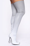 Not My Problem Reflective Heeled Boots - Silver