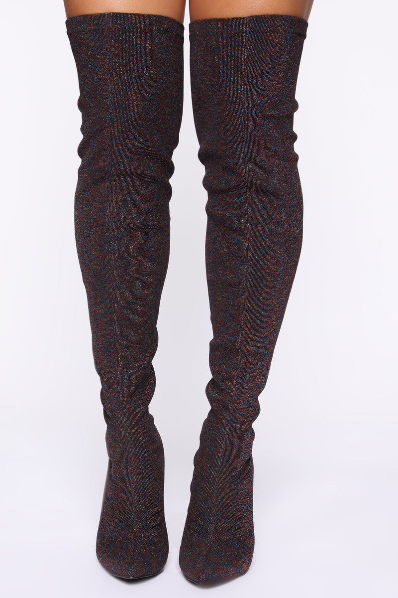 Figuring You Out Heeled Boots - Multi