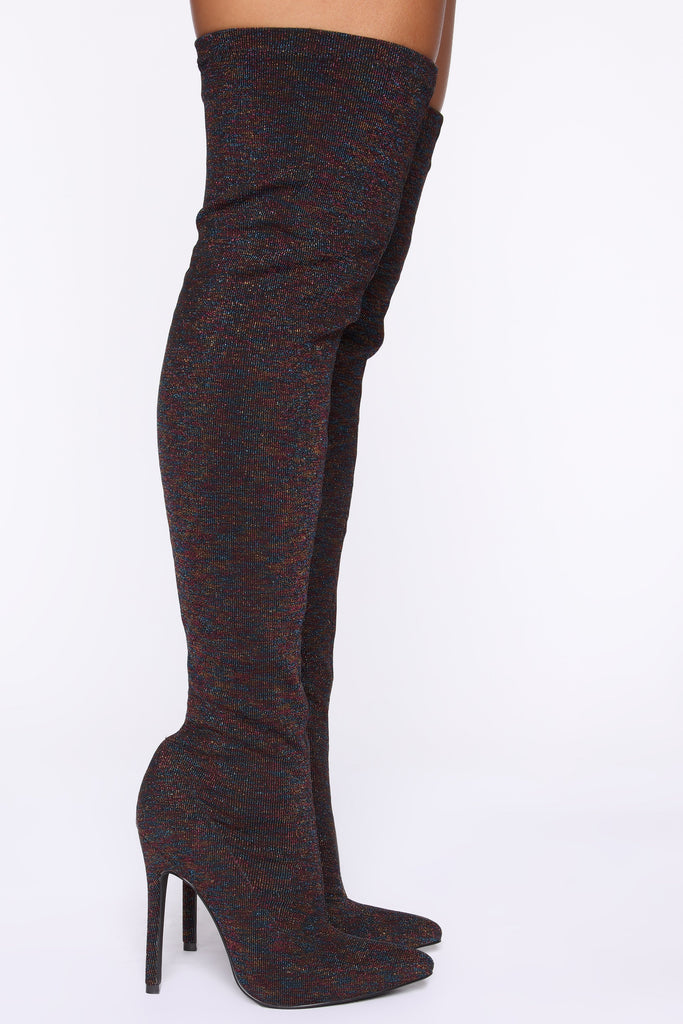 Figuring You Out Heeled Boots - Multi