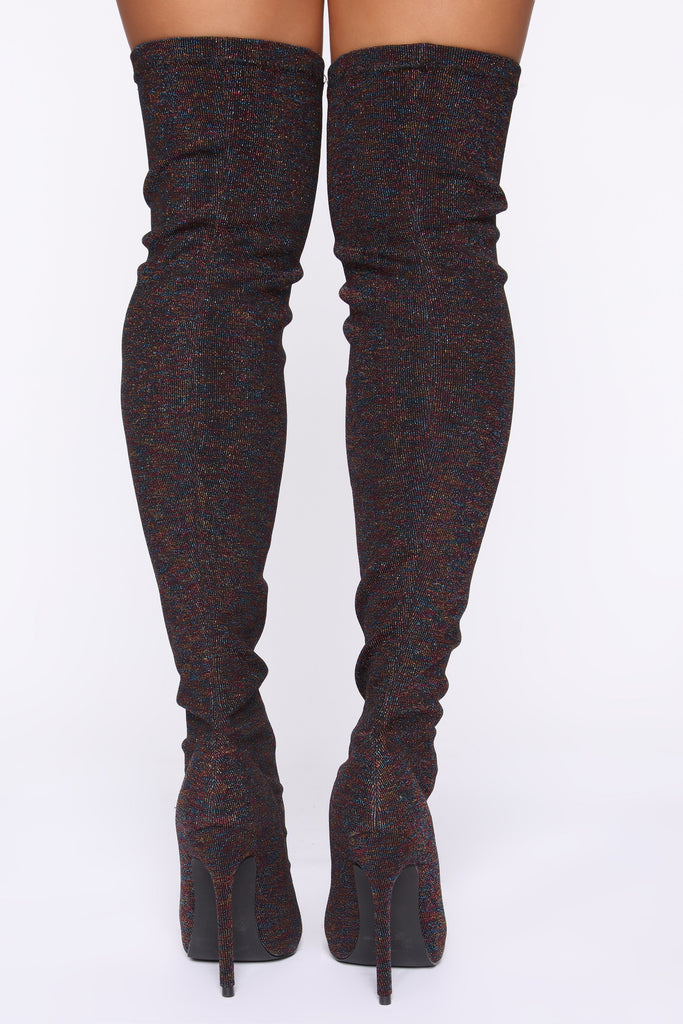 Figuring You Out Heeled Boots - Multi