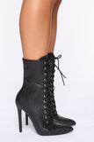 Lady Danger Booties - Black Snake