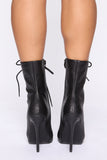Lady Danger Booties - Black Snake