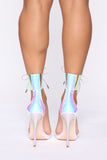 Doll Face Heeled Sandals - Silver