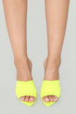 Point Me Out Mule Heel - Neon Yellow