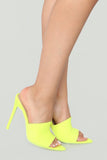 Point Me Out Mule Heel - Neon Yellow