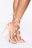 Full Up Surprise Heeled Sandals - Nude