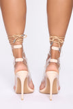 Full Up Surprise Heeled Sandals - Nude