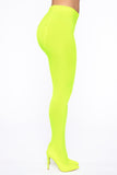 You Alright Heeled Boots - Neon Yellow