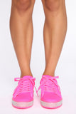 No Matter What Sneakers - Fuchsia