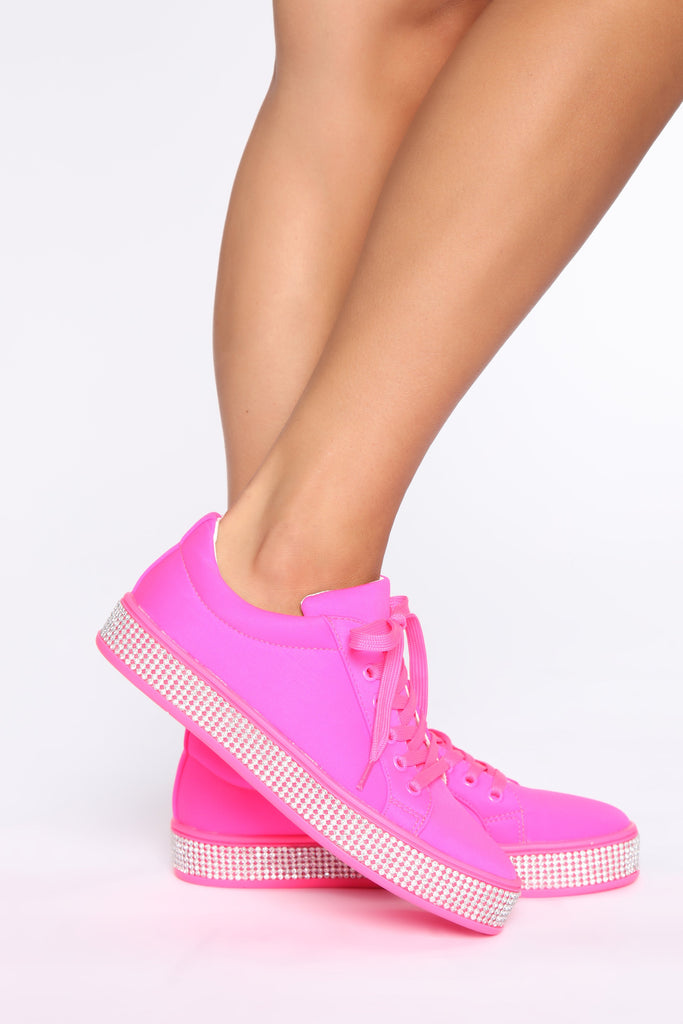 No Matter What Sneakers - Fuchsia