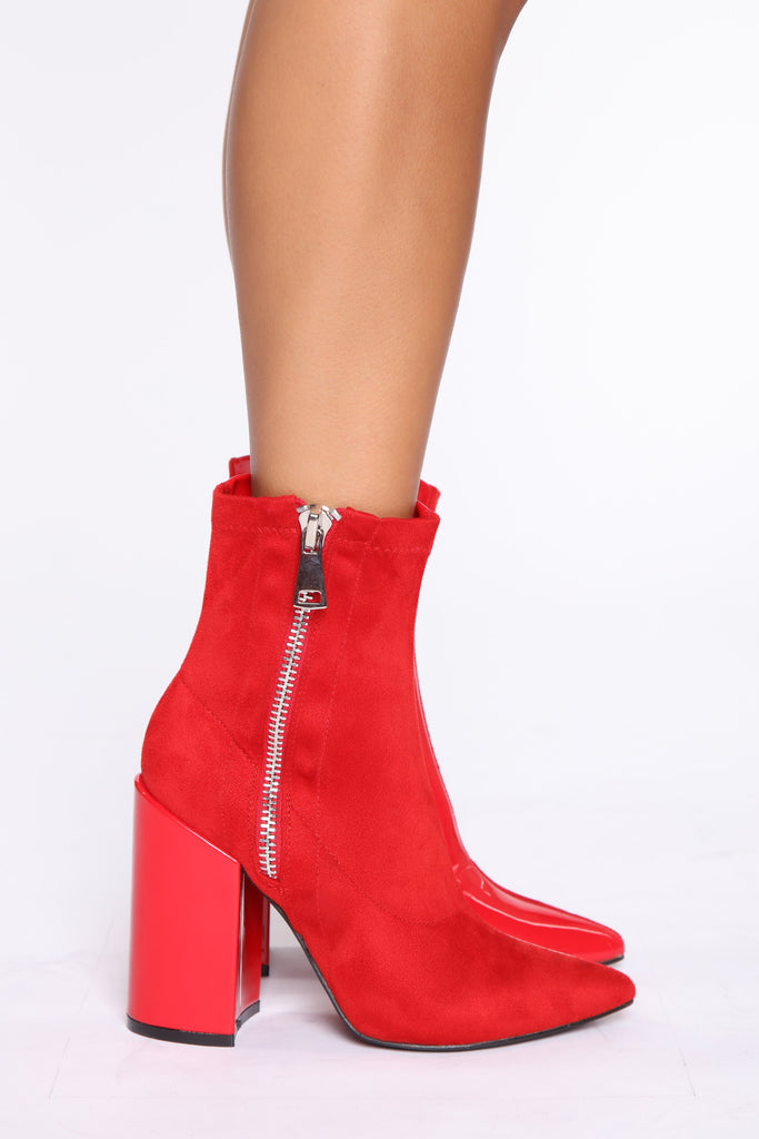 No Backing Down Booties - Red
