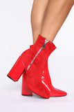 No Backing Down Booties - Red