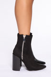 No Backing Down Booties - Black
