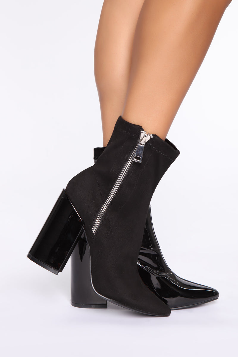 No Backing Down Booties - Black