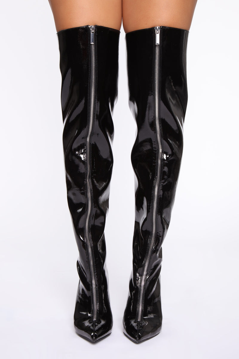 The Baddest Heeled Boots - Black