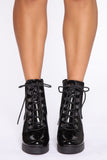 Did It My Way Patent Booties - Black Patent