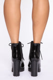 Did It My Way Patent Booties - Black Patent