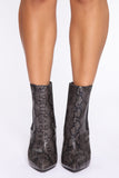 Sizzling Hot Booties - Grey Snake