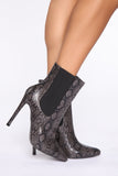 Sizzling Hot Booties - Grey Snake