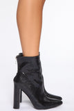 Wanting More Booties - Black Snake