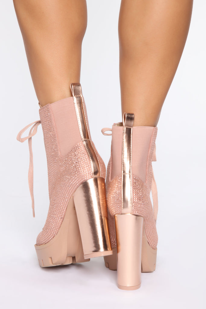 Next To You Booties - Rose Gold