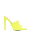 Point Me Out Mule Heel - Neon Yellow