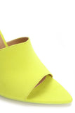 Point Me Out Mule Heel - Neon Yellow