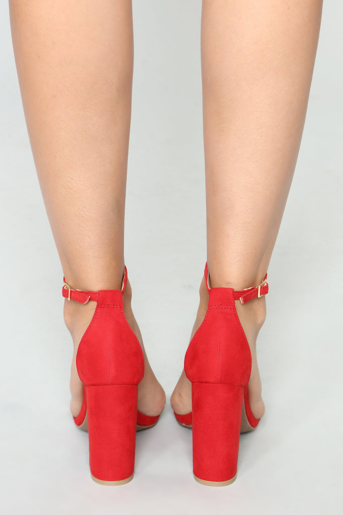 That One Strap Heels - Red