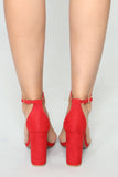 That One Strap Heels - Red