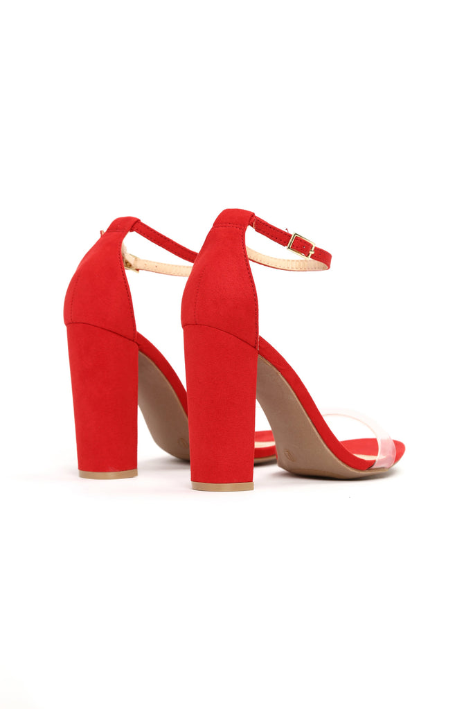 That One Strap Heels - Red