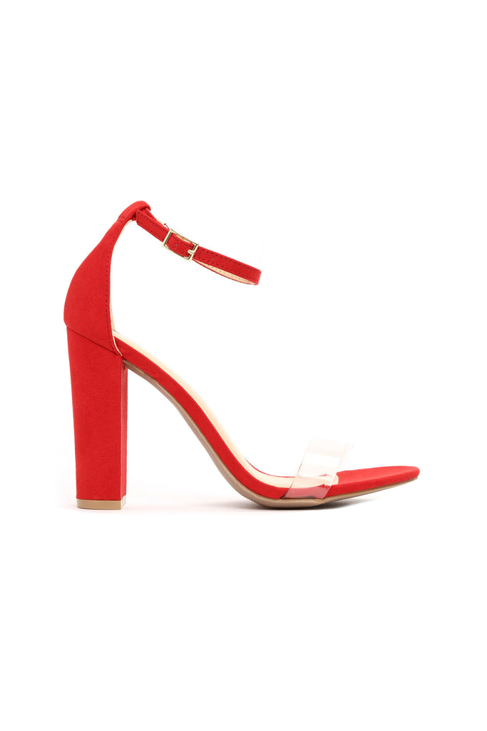 That One Strap Heels - Red