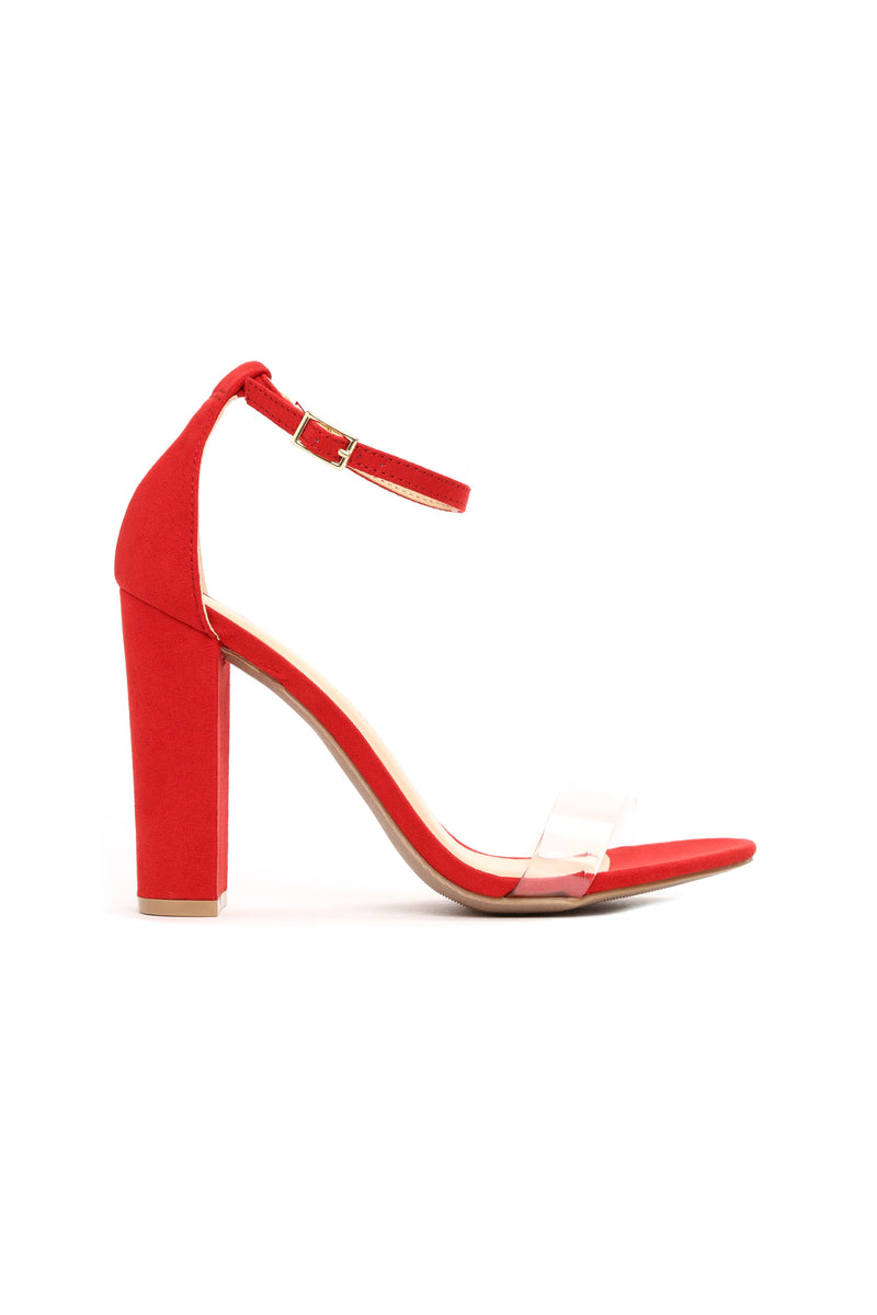 That One Strap Heels - Red